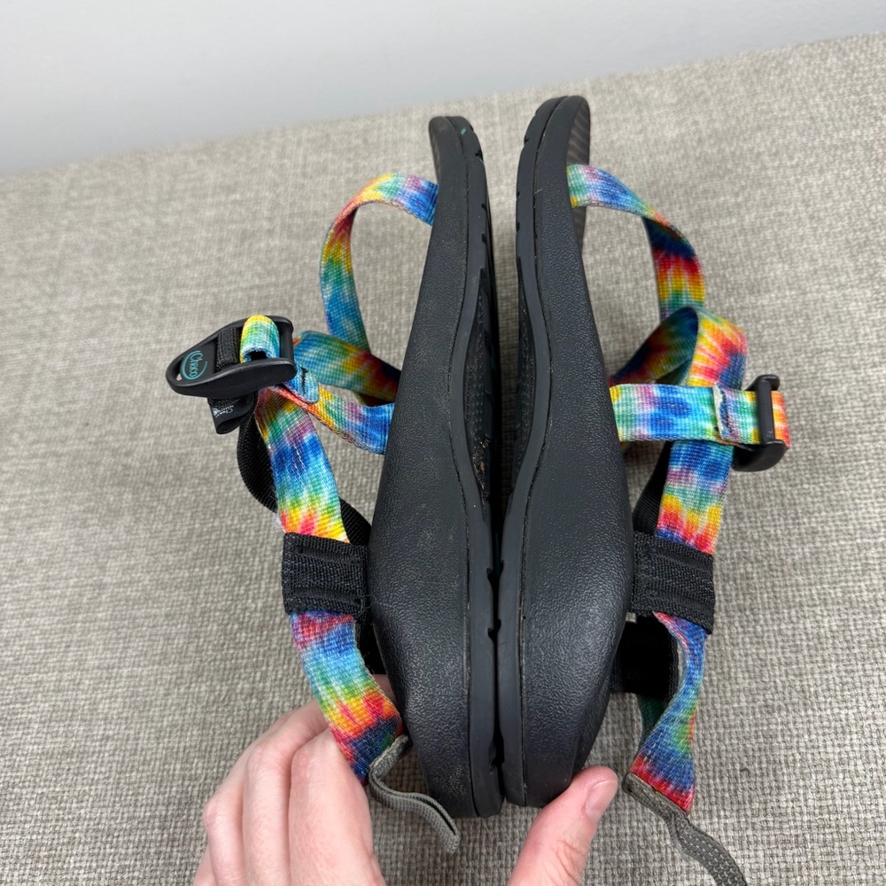 Chaco Z1 Ecotread Kids Sandals Rainbow Tie Dye Youth Size 6 Hiking Outdoor - Picture 8 of 12